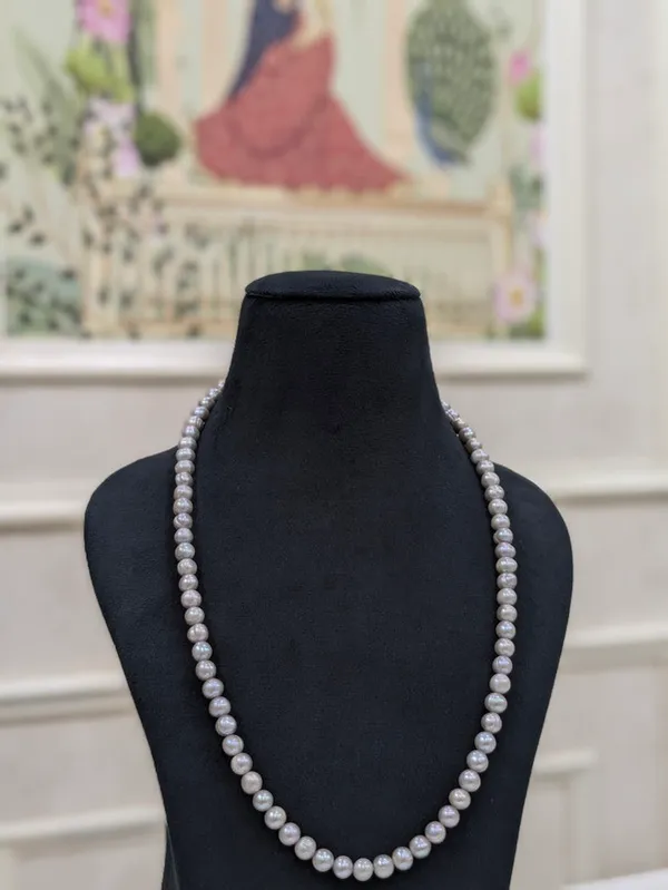 Grey__Fresh_Water_Pearl_Necklace_For_Women
