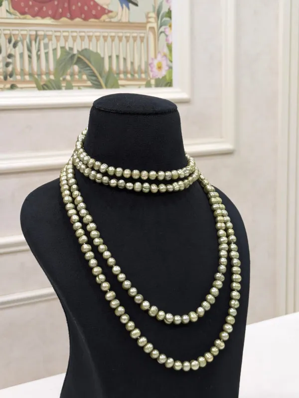 Lime_Green__Fresh_Water_Pearl_Necklace_For_Women