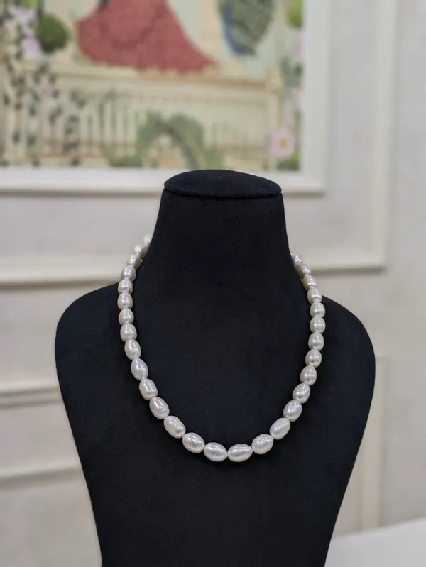 White__Rice_Pearl_Necklace_For_Women