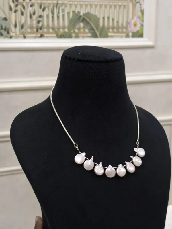 Pink__Coin_Silver_Pearl_Necklace_For_Women