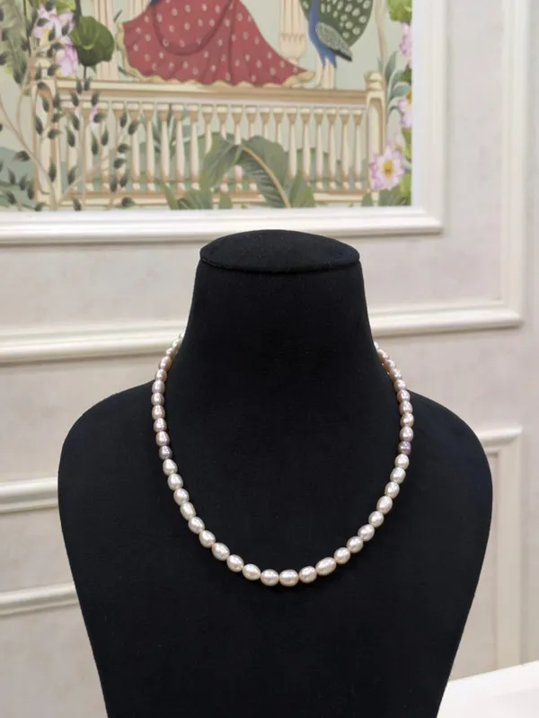 Pink__Rice_Pearl_Necklace_For_Women