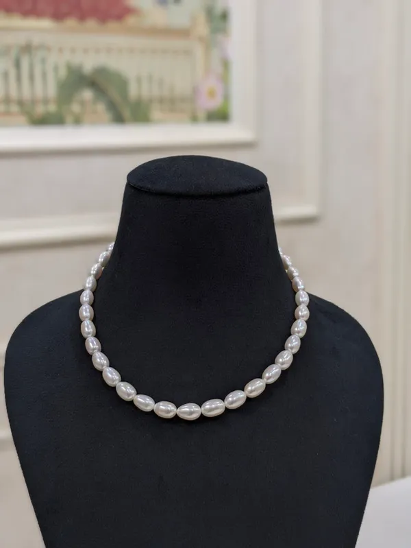 White__Rice_Pearl_Necklace_For_Women