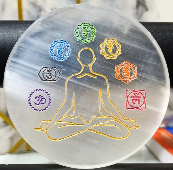 7_Chakra_Selenite_Plate_|_Cleanses_Energy_&_Amplifies_Positivity_|_Astrologically_Energized