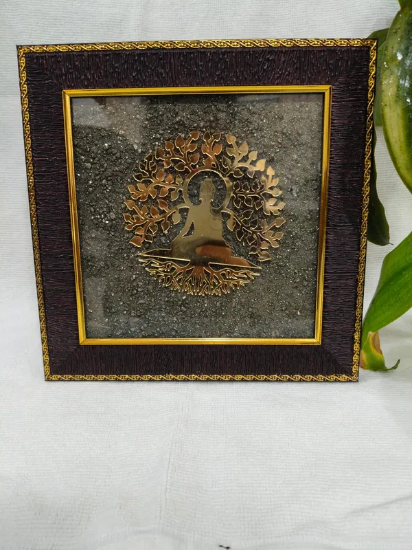 Mahaveer_Swami_Ji_Wooden_Frame_With_Pyrite_Dust