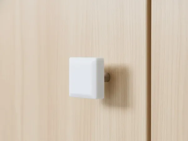 White_Square_Premium_Marble_Knob_(Pack_Of_6)_(4.5L_X_4.5B_X_6.25H_Cm)