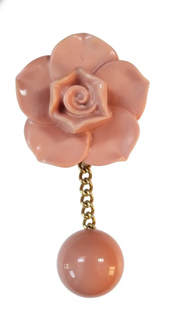 Peach_Flower_Ceramic_&_Iron_Hook_(11L_X_6B_X_8H_Cm)