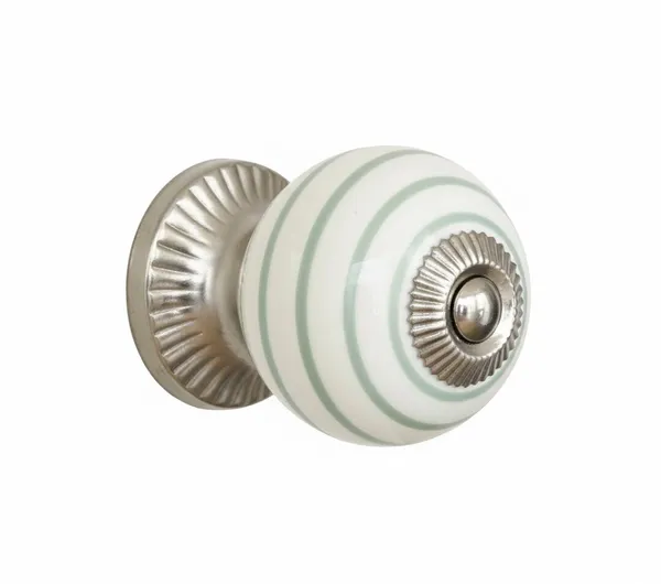 White_With_Blue_Stripes_Ceramic_Knob_(Pack_Of_6)_(3.75L_X_3.75B_X_7H_Cm)