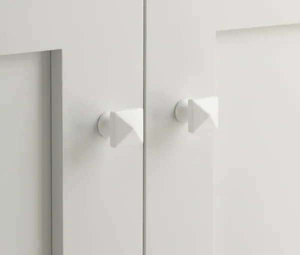 White_Rectangular_Premium_Marble_Knob_(Pack_Of_6)_(3.75L_X_3.75B_X_6.25H_Cm)