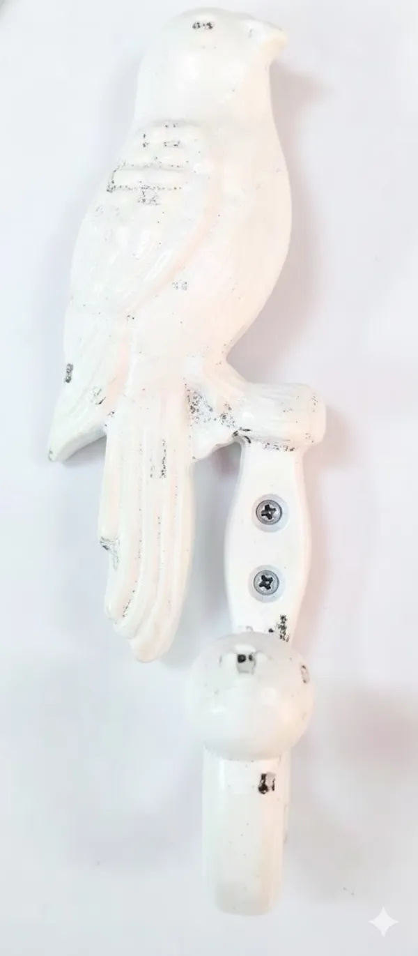 White_Bird_Shaped_Iron_Hook_(12L_X_4B_X_4H_Cm)