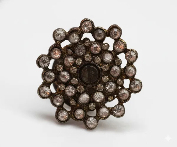Antique_Brown_Silver_Jewel_Knob_(Pack_Of_6)_(5L_X_5B_X_5.5H_Cm)