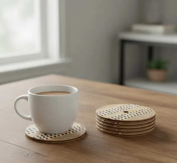 Natural,_Black_&_White_Square_Wood_Resin_Coaster_(Pack_Of_6)_(10_Cm)