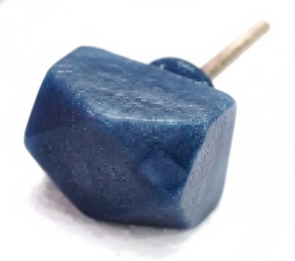 Blue_Hexagon_Shaped_Resin_Knob_(Pack_Of_6)_(3.5L_X_2.5B_X_7.5H_Cm)