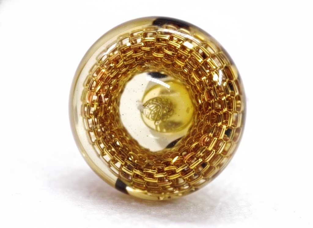 Golden_Metal_In_Resin_Designer_Knob_(Pack_Of_6)_(4L_X_4B_X_7H_Cm)