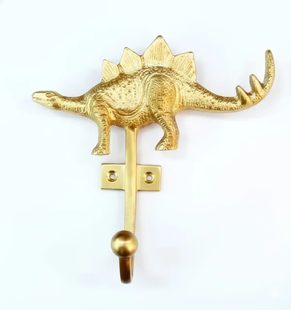 Golden_Dinosaur_Antique_Iron_Hook_(15L_X_15B_X_6H_Cm)