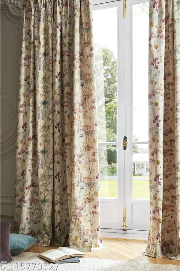 Multicolor_Polycotton_3D_Printed_Window_Curtain