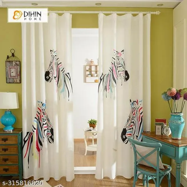 Multicolor_Polyester_Modern_3D_Print_Window_Curtain