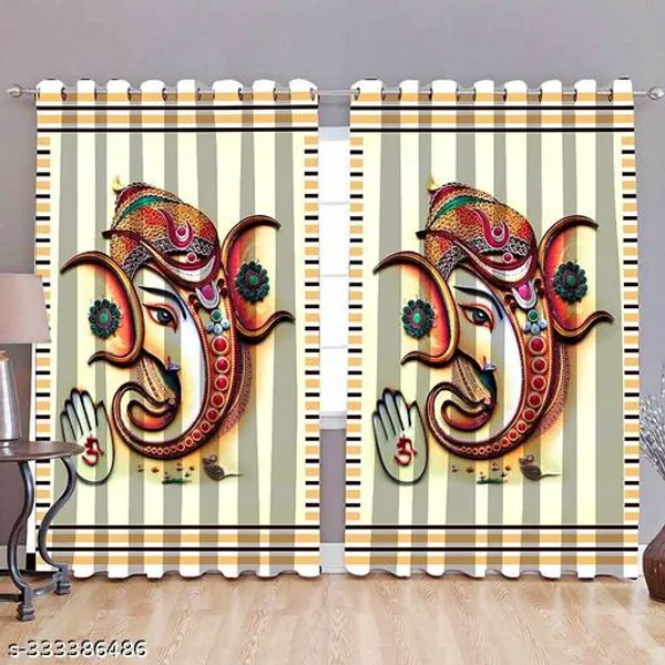 Multicolor_Polycotton_Devotional_Ganesh_Digital_Print_Door_Curtain