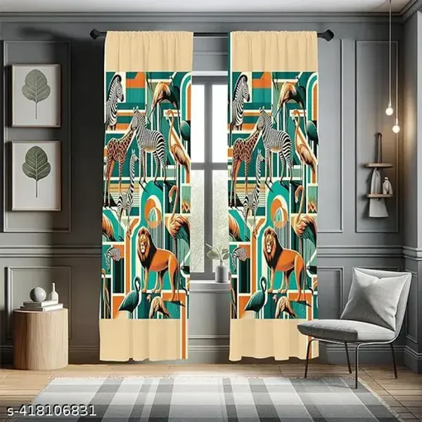 Multicolor_Polycotton_3D_Printed_Door_Curtain