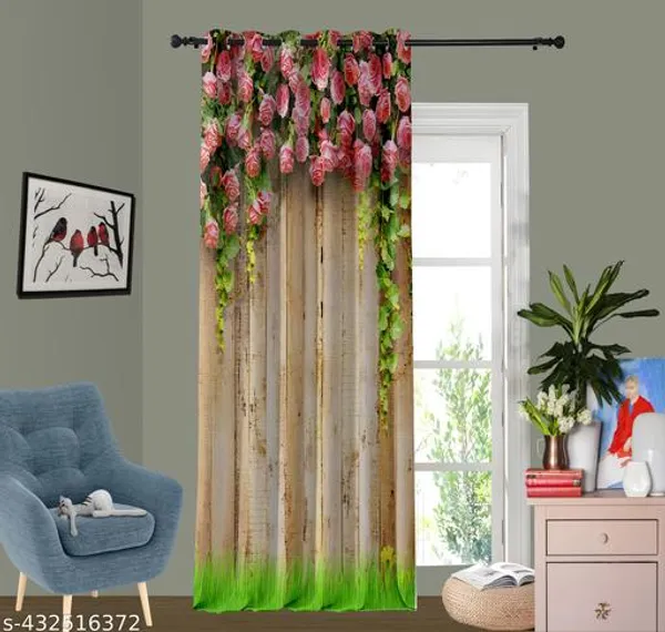 Pack_of_2_Pack_of_2__Multicolor_Polycotton_Contemporary_3D_Floral_Rose_Print_Door_Curtain