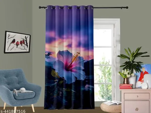Multicolor_Polycotton_Crush_Texture_3D_Printed_Door_Curtain