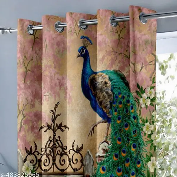 Pack_of_2_Pack_of_2__Multicolor_Polycotton_Floral_Peacock_Ironwork_Printed_Door_Curtain