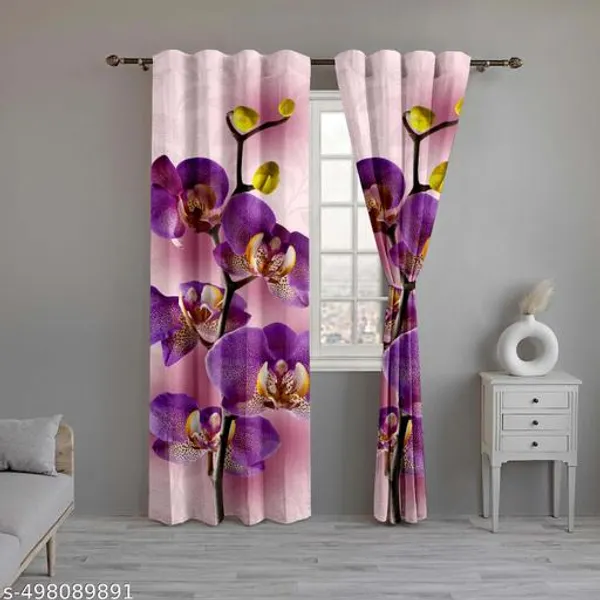 Multicolor_Polycotton_3D_Orchid_Floral_Digital_Print_Curtain