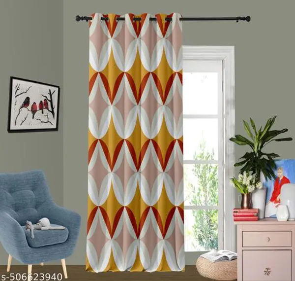 Multicolor_Polycotton_Geometric_Print_Door_Curtain