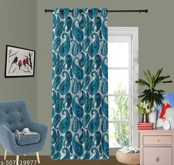 Multicolor_Polycotton_Indigo_Printed_Door_Curtain