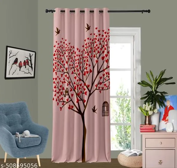 Multicolor_Polycotton_Tree_Of_Love_Print_Door_Curtain