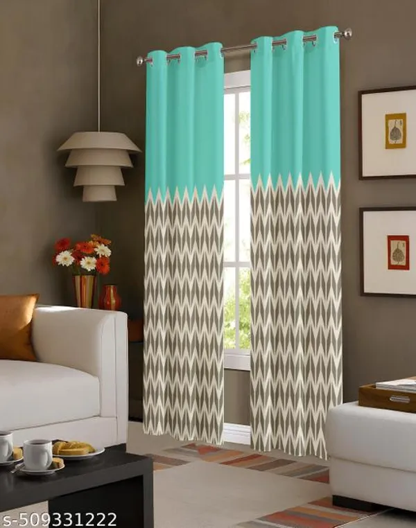 Multicolor_Polycotton_3D_Zigzag_Digital_Print_Door_Curtain