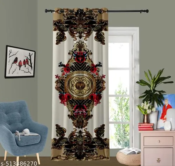 Pack_of_2_Pack_of_2__Multicolor_Polycotton_3D_Floralblack_Print_Door_Curtain