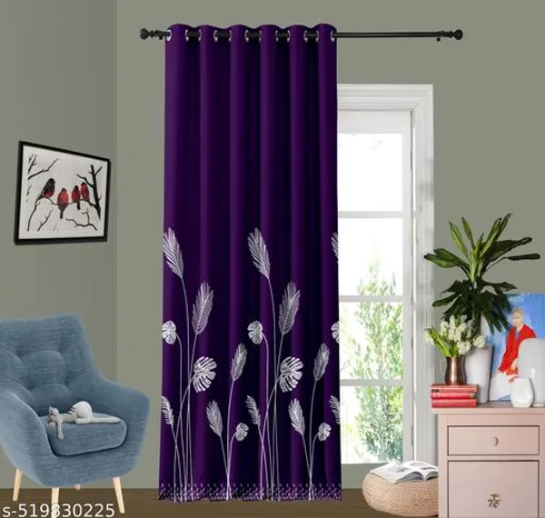 Pack_of_2_Pack_of_2__Multicolor_Polycotton_3D_Floral_Ivy_Print_Eyelet_Door_Curtain