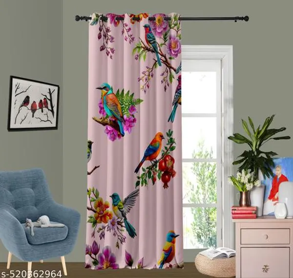 Pack_of_2_Pack_of_2__Multicolor_Polycotton_Nature-Inspi_Digital_Bird_Floral_Print_Door_Curtain