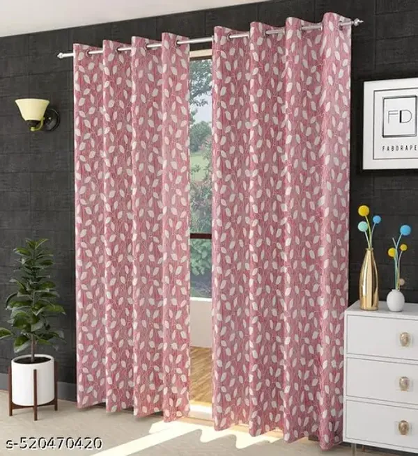 Multicolor_Silk_Blackout_Leaf_Print_Room_Darkening_Door_Curtain