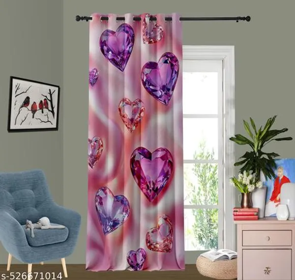 Pack_of_2_Pack_of_2__Multicolor_Polycotton_Blackout_3D_Diamond_Print_Door_Curtain