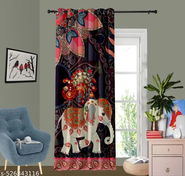 Pack_of_2_Pack_of_2__Multicolor_Polycotton_Blackout_3D_Decorative_Print_Eyelet_Door_Curtain