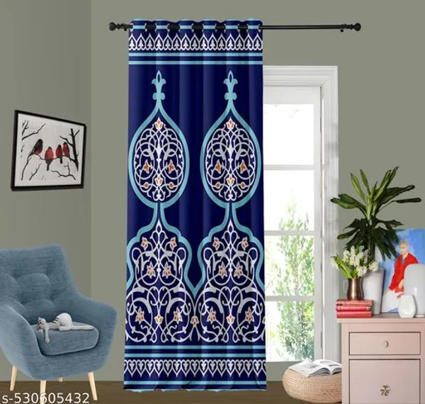 Pack_of_2_Pack_of_2__Multicolor_Polycotton_Bohemian_Moroccan_Print_Blackout_Door_Curtain