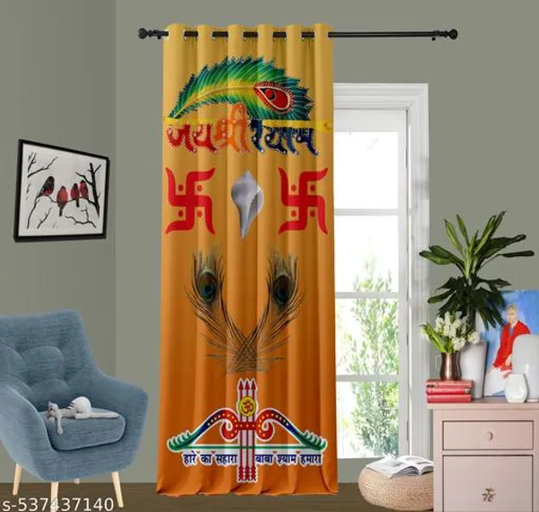 Multicolor_Polycotton_Devotional_Khatushyamji_3D_Digital_Print_Pooja_Curtain