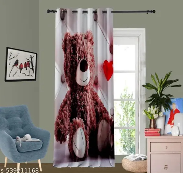 Multicolor_Polycotton_Kids_3D_Teddy_Digital_Print_Door_Curtain