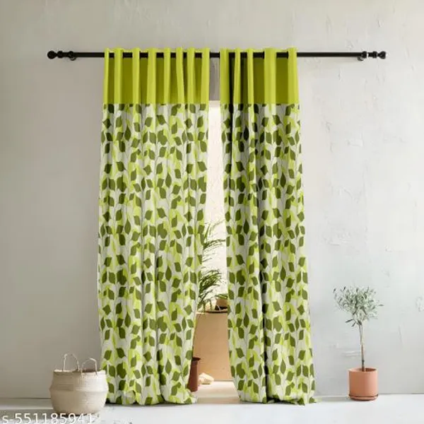 Multicolor_Polycotton_Modern_Green_Digital_Print_Door_Curtain