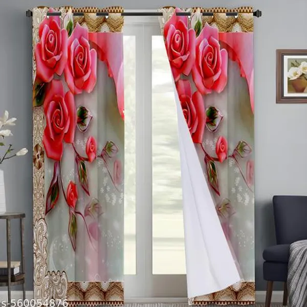 Multicolor_Polyester_Rose_Digital_Print_Eyelet_Door_Curtain