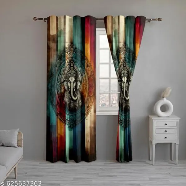 Multicolor_Polycotton_3D_Print_Door_Curtain