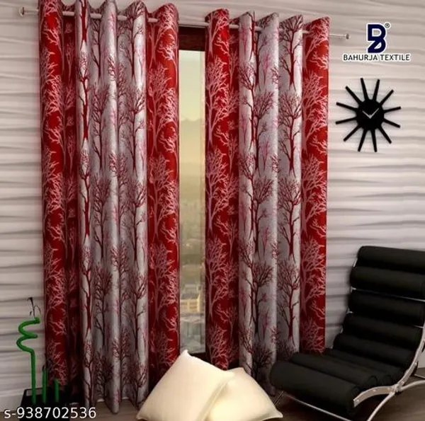 Pack_of_2_Pack_of_2__Multicolor_Polycotton_Jacquard_Crimson_Forest_Print_Door_Curtain