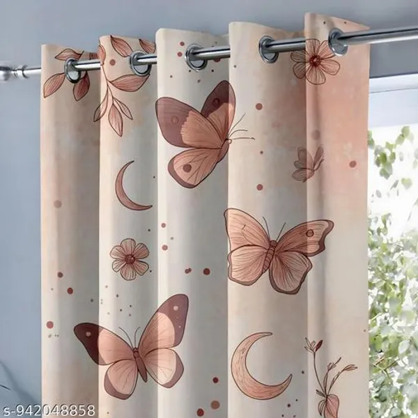 Multicolor_Polycotton_Blackout_Peach_Butterfly_Floral_Print_Eyelet_Curtain
