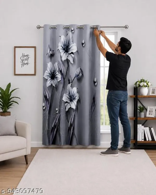 Pack_of_2_Pack_of_2__Multicolor_Polycotton_Blackout_Modern_Floral_Print_Door_Curtain
