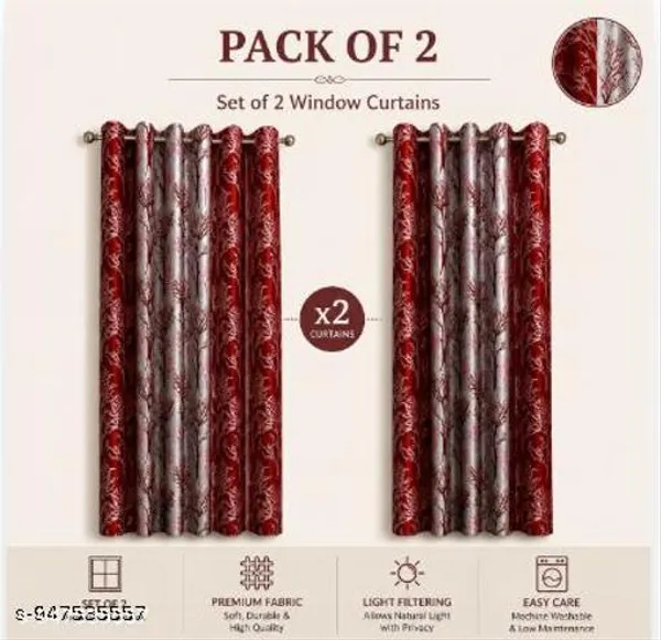 Multicolor_Polycotton_Modern_Tree_Print_Room_Darkening_Eyelet_Curtain