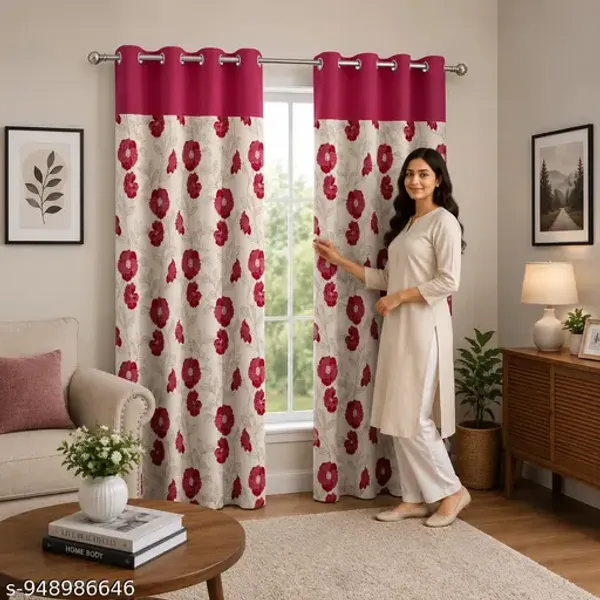 Pack_of_2_Pack_of_2__Multicolor_Polycotton_Modern_Floral_Print_Eyelet_Door_Curtain