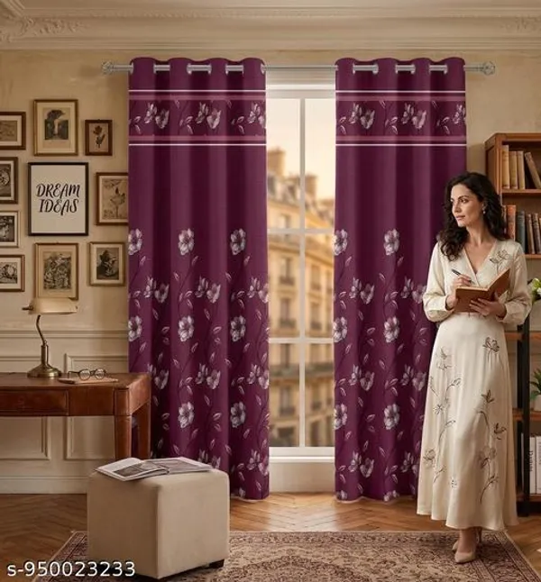 Pack_of_2_Pack_of_2__Multicolor_Polycotton_Modern_Wine_Floral_Print_Eyelet_Window_Curtain