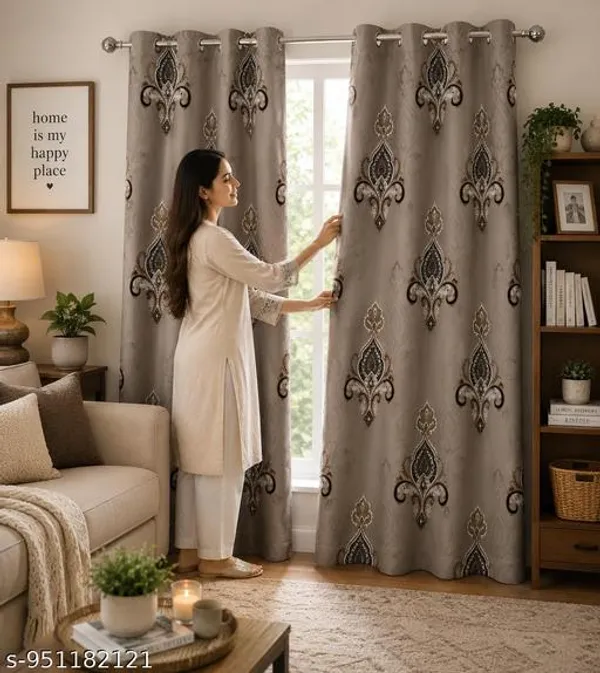 Multicolor_Polycotton_Royal_Damask_Print_Eyelet_Curtain