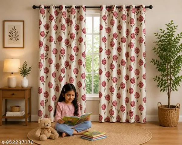 Pack_of_2_Pack_of_2__Multicolor_Polycotton_Floral_Print_Eyelet_Door_Curtain